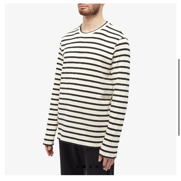JIL SANDER PLUS LONG SLEEVE STRIPED BACK LOGO T-SHIRT medium - Picture 3 of 12